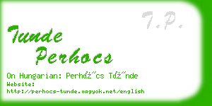 tunde perhocs business card